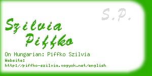 szilvia piffko business card